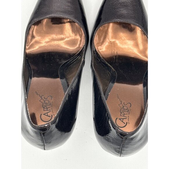 Carlos By Carlos Santana Black Patent Leather Stiletto Heels Size 7 - Picture 4 of 8